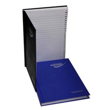 A5 Index Notebook A-Z Hard Cover Notebook Ruled Margin Index Book 200 Pages