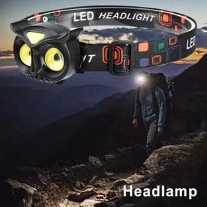 Induction Owl Headlight, Strong Light LED COB Warning Headlight A1X1 H9Y7 - Picture 1 of 10
