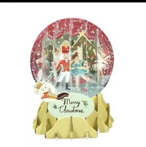 Tarjeta de felicitación de Navidad emergente con globo de nieve 3D tarjeta de vacaciones - Imagen 1 de 5