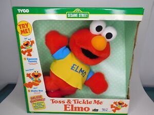 Vintage 1997 Toss & Tickle Me Elmo Tyco Toys Sesame Street NIB Sealed
