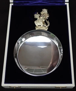 Vintage Aurum Sterlingsilber Jubiläum Gedenkschüssel Queen Elizabeth II 258g - Bild 1 von 12