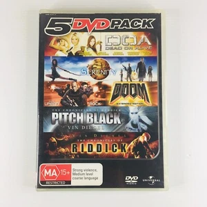 Dead Or Alive / Serenity / Doom / Pitch Black / Riddick DVD Movie Set Free Post - Picture 1 of 11