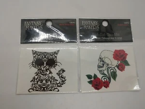 Fantasy Makers Body Temporary Tattoos Meow at the moon & Devilish Queen 4" - Picture 1 of 1