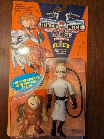 1993 Galoob Biker Mice From Mars Dr Karbunkle and Fred the Mutant New in Package Cover