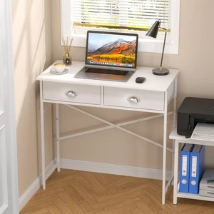 Small Writing Desk for Kids Bedroom 31.5 Inch White Computer Desk for Small S... - Picture 1 of 8