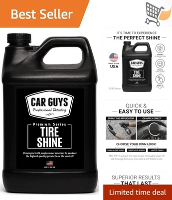 Tire Shine Refill 1 Gallon Durable UV Protectant Non-Greasy Quick Application - Image 1 of 4