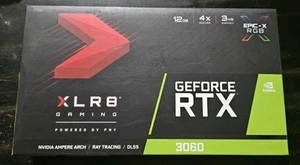 PNY GeForce RTX 3060 XLR8 Gaming REVEL EPIC-X Single Fan 12GB Graphics Card GPU - Bild 1 von 3