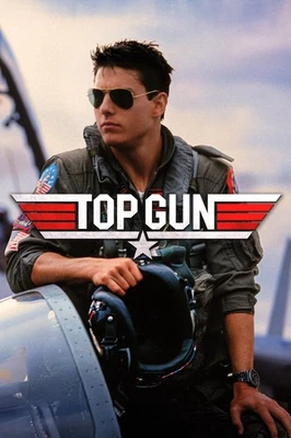 NEW TOP GUN 1986 MOVIE POSTER PREMIUM WALL ART PRINT SIZE A5-A1 - Image 1 of 4