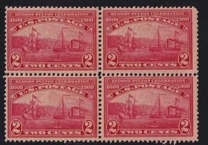 1909 Hudson Fulton Celebration Sc 372 2c carmine MNH VF block of 4 (FD - Picture 1 of 1