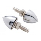 Chrome Bullet Nuts Plain fit M6 Metric Bolt 6mm x 1.0 for Custom Finish - Pair