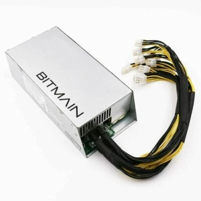 Bitmain APW3++ 1600W Power Supply 110/220 PCIE GPU Antminer S9 L3+ D3 A3 S7 Z9 - Image 1 of 2