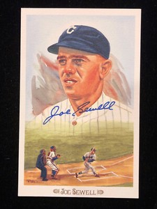 JOE SEWELL SIGNED POSTCARD PEREZ-STEELE CELEBRATION SET 1989, MINT