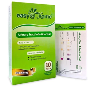 Pruebas de infección del tracto urinario Easy@Home (tiras reactivas urinarias), paquete de 10 individuales - Imagen 1 de 7