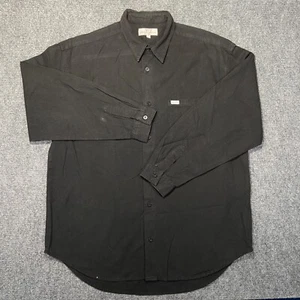Vintage Guess Shirt Mens Small Black Point Collar Breathable Cotton Made in USA - Picture 1 of 18