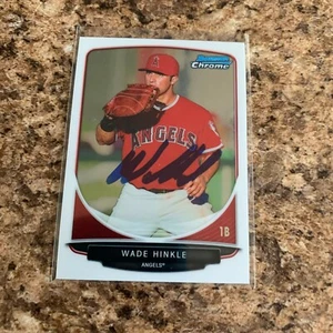 Wade Hinkle Signed 2013 Bowman Chrome Auto Rc Los Angeles Angels - Picture 1 of 1