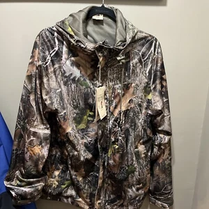 Vintage RedHead Silent Flex Men's Hooded Camo Rain Wind Jacket, Size Small - Picture 1 of 10
