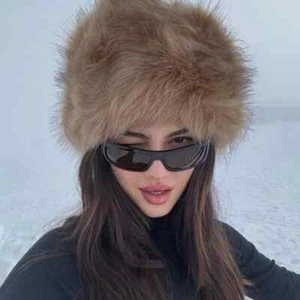 Winter Fashion Plush Dome Hat Warm Ear Protection Fur-like Mongolian Hat Plush - Picture 1 of 27