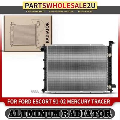 Radiator w/ Oil Cooler for Ford Escort Mercury Tracer 1991-2002 1.8L 1.9L 2.0L - Image 1 of 4