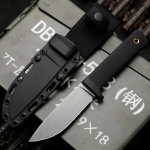 New Stone Wash CPM-3V Steel Fixed Blade Rubber Hanlde Tactics Hunting Knife 66fc