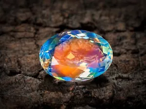3.26 Carat Golden Rainbow Moonstone Gemstone Faceted 11x8x4 MM Oval Shape - Picture 1 of 3