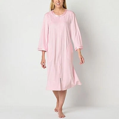 Adonna Mujer Terciopelo Manga Larga Cremallera Completa Bata Rosa Talla L Foto 1 de 4