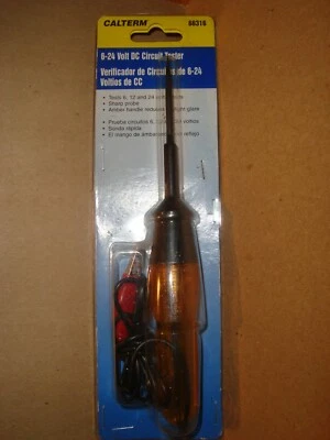 NUEVO Probador de Circuito CC Marca Calterm 6-24 Voltios Sonda Artículo # 66316 Foto 1 de 3