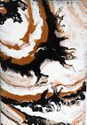 Acrylic Pour Abstract Painting Original Poured New Art Mars Canvas Signed Mjs