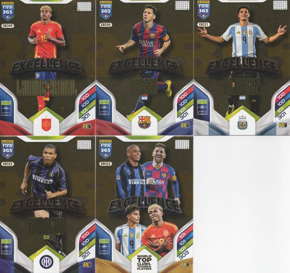 Panini FIFA 365 ADRENALYN XL 2026 Excelencia/ Aura/ Números todos 58 EXC1 - EXC 53 - Imagen 1 de 4