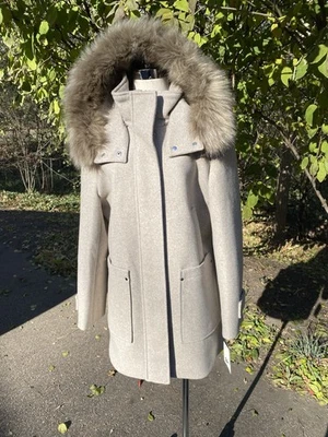 NWT Nine West Womens Grey Hooded Coat With Snap & Zip Closures Size XL VERY NICE - Image 1 of 4