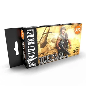 AK Interactive 3rd Gen AFV Paint Set - Vietnam Green & Camouflage Colors - Picture 1 of 2