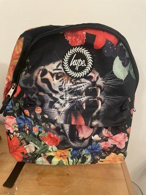 Hype Rucksack Blumen und Tiger Schultasche Backpack Tasche Unisex - Bild 1 von 4