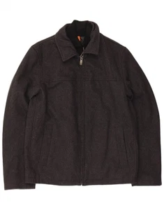 DOCKERS Mens Bomber Jacket UK 36 Small Grey Wool CL02 - Picture 1 of 3