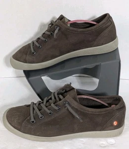 Softinos Women's Suede Leather Sneakers Isla Brown Size EU 41 US 10 Fly London - Picture 1 of 9
