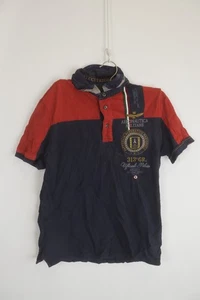 Aeronautica Militare Navy & Red Cotton Short Sleeve Collared Polo Shirt Size M - Picture 1 of 18