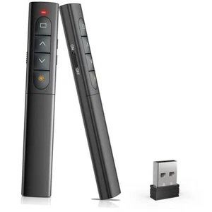 Presentation Clicker Wireless Slide Remote for Powerpoint PPT Black Red Light - Afbeelding 1 van 7
