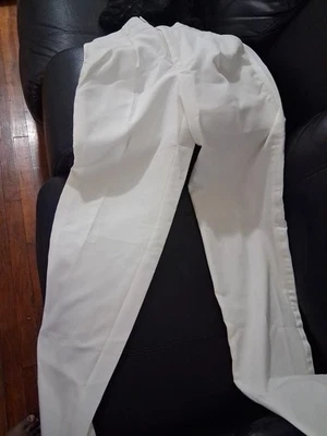 Zanella Men's Dress Pants Maroon White L 38x 32W Parker, Italy, 100%  Straight - Image 1 of 4