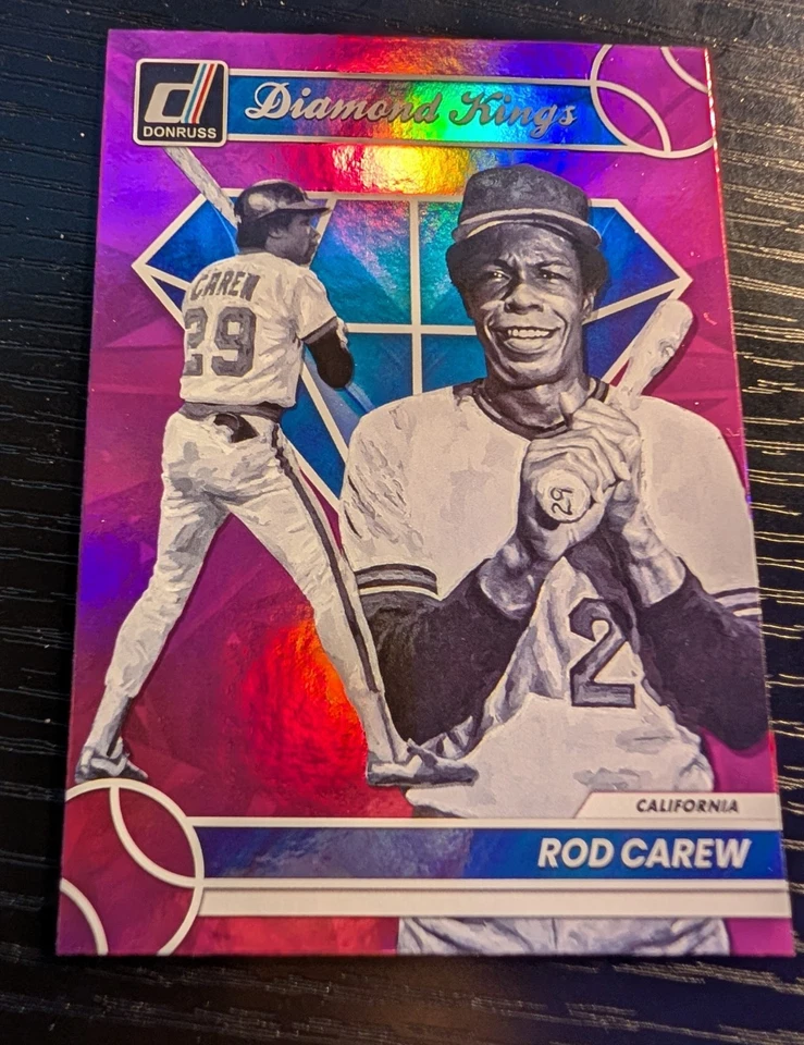 2023 Donruss Diamond Kings Pink Holo #2 Rod Carew Angels - Изображение 1 из 1