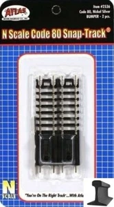 Atlas N Scale ~ New 2025 ~ Code 80 ~ Bumper Snap Track Nickel Silver 2 Pcs ~2536 - Picture 1 of 2