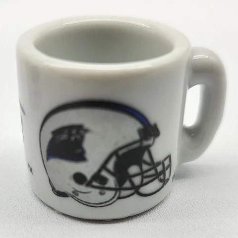 ⭐️ NFL Football Carolina Panthers Ceramic Gumball Mini Coffee Mug - 1.25" Tall Cover