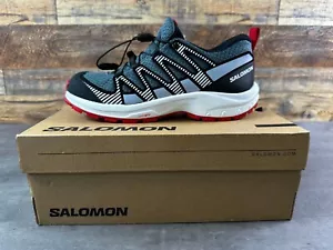 Salomon XA PRO V8 Hiking Shoes Kids Size 4 Stormy Weather/Zen Blue / Goji Berry - Picture 1 of 3
