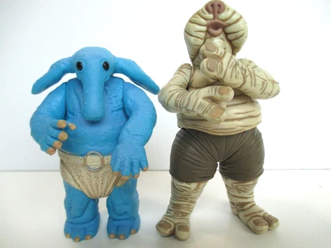 1998 Hasbro Star Wars POTF Max Rebo & Droopy McCool Loose Figure Lot of 2- POTF2 Cover