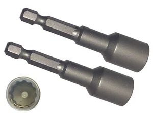 11mm Bi-Hex Nut Driver (Pack of 2) 65mm Long with 1/4" Hexagon Drive - Picture 1 of 4