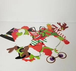 Christmas Photo Photobooth Party Handheld Prop Holiday Yule Winter selfie - Picture 1 of 12