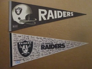 NFL Los Angeles Raiders Vintage Defunct 1980's 3D & 1990's GTE Football Pennants - Picture 1 of 1