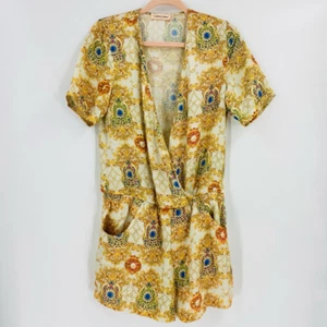 Traffic People Womens Romper Playsuit Multicolor Jeweled Mock Wrap V-Neck L - Picture 1 of 5