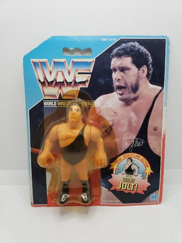 Hasbro WWF Andre the Giant Figure 1990 Series 1 Wrestling Vintage MOC Blue Card Cover