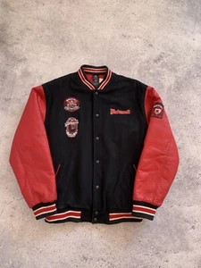 VTG Makaveli 2Pac Wool/Leather Bomber Jacket Mens Size XL - Picture 1 of 19