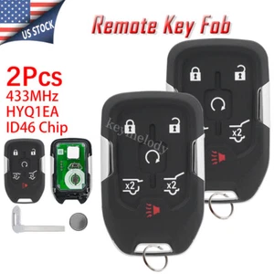 2X 6B Remote Car Key Fob for Chevy Suburban Tahoe 2015 2016 2017 2018 2019 2020 - Bild 1 von 9