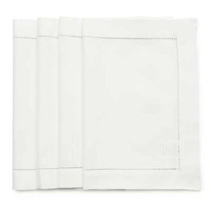 Solino Home Cotton Linen Placemats 14 x 19" for Summer - Cotton Linen Hemstitch - Picture 1 of 103