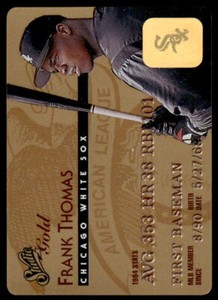 1995 STUDIO FRANK THOMAS 1 MINT GOLD BASEBALL CHICAGO WHITE SOX